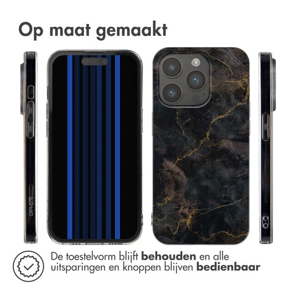 imoshion Design hoesje Apple iPhone 15 Pro - Black Marble Transparent