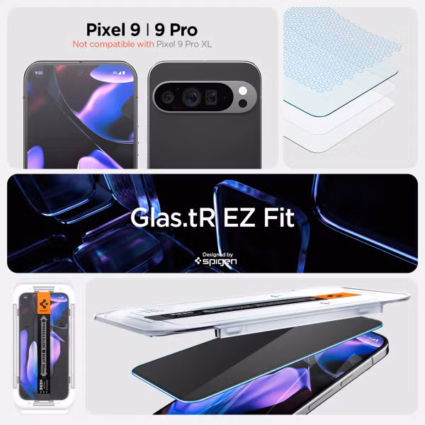 Spigen GLAStR Privacy EZ Fit Screenprotector + Applicator Google Pixel 9 Pro XL / 10 Pro XL