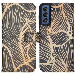 imoshion Design Softcase Bookcase Galaxy S21 FE - Golden Leaves