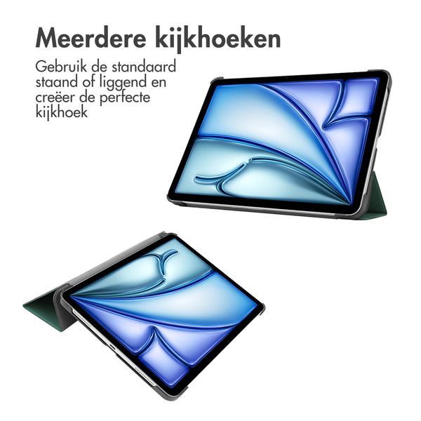 imoshion Trifold Bookcase Apple iPad Air 13 inch (2025) M3 / (2024) M2 - Donkergroen