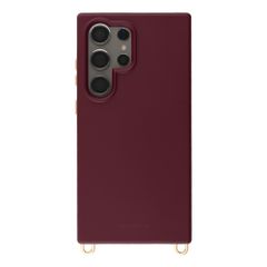 Selencia Rivièra MagSafe Backcover met afneembare haakjes Samsung Galaxy S24 Ultra - Bold Burgundy