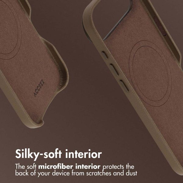 Accezz Leather Back Cover with MagSafe Apple iPhone Air - Coffee Brown
