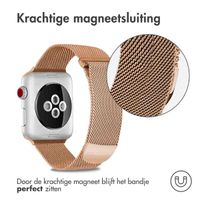 imoshion Milanees magnetisch bandje Apple Watch Series 1 - 11 / SE / Ultra (44/45/46/49 mm) - Maat S - Rosé Goud