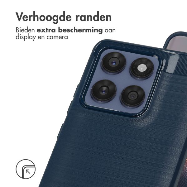 imoshion Brushed Backcover Motorola Edge 60 Fusion - Donkerblauw