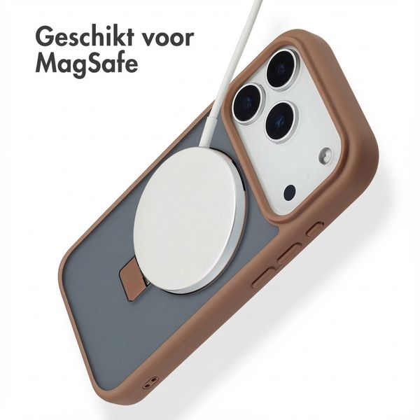 Accezz Ring Stand Backcover met MagSafe Apple iPhone 17 Pro Max - Bruin