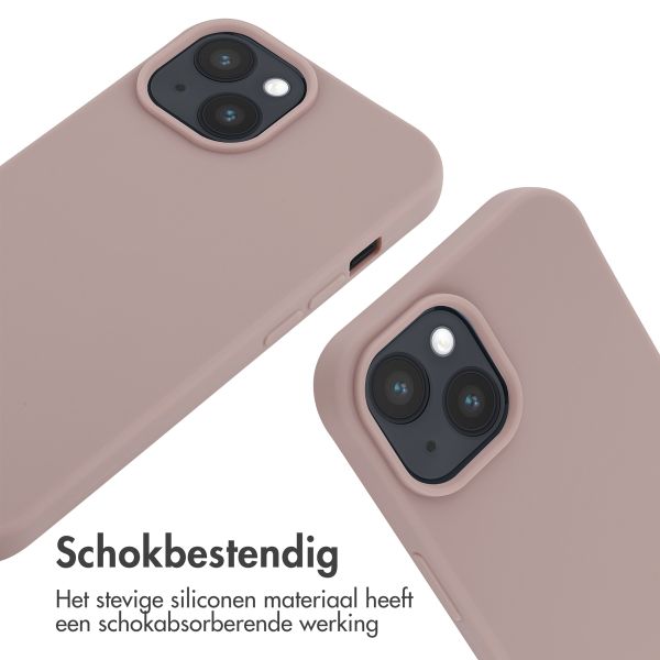 imoshion Siliconen hoesje met koord iPhone 15 - Sand Pink