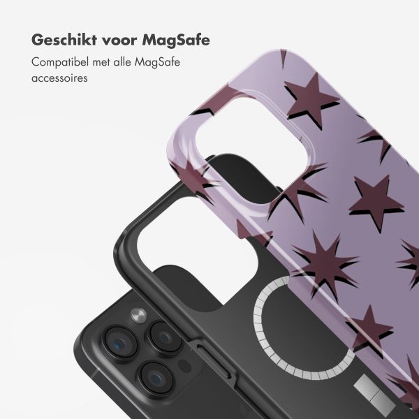 Selencia Vivid Tough Backcover met MagSafe iPhone 15 Pro - Stars Plum Lilac