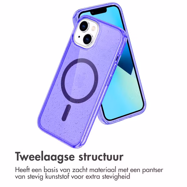 imoshion Sparkle Backcover met MagSafe Apple iPhone 14 - Glitter Paars