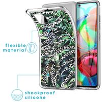 imoshion Design hoesje Galaxy A71 - Jungle - Wit / Zwart / Groen