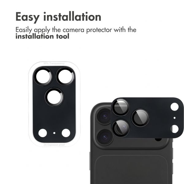 imoshion Camera Protector Glass 2-pack Apple iPhone 18 Pro Max / 17 Pro Max - Black
