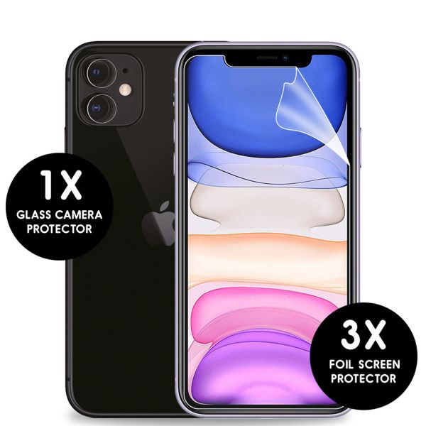 imoshion Screenprotector Folie 3 Pack + Camera Protector iPhone 11