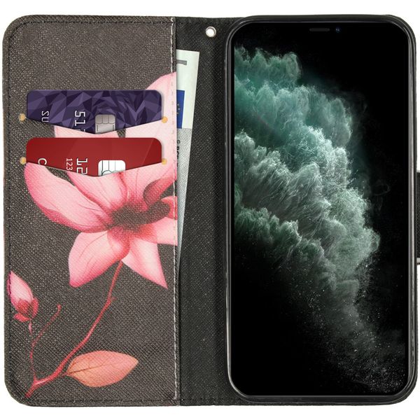 Design Softcase Bookcase iPhone 12 (Pro) - Bloemen