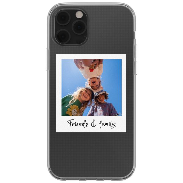 Gepersonaliseerd hoesje met polaroid iPhone 12 (Pro) - Transparant