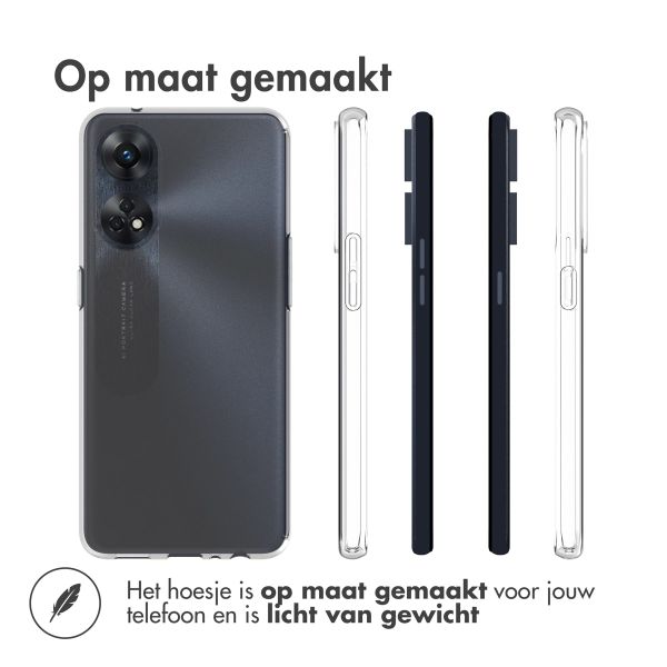 Accezz Clear Backcover Oppo Reno 8 T (4G) - Transparant
