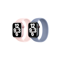 Apple 2 Pack Siliconen solobandje Apple Watch | 38/40/41/42 mm - Maat 3 - Light Pink/ Winter Blue