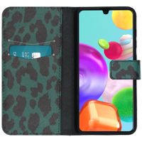 imoshion Design Softcase Bookcase Samsung Galaxy A41 - Green Leopard