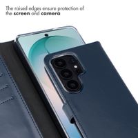 Selencia Genuine Leather Book Case Samsung Galaxy S26 Ultra - Dark Blue