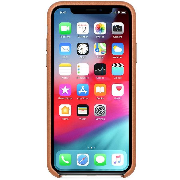 Apple Leather Backcover Apple iPhone Xs Max - Saddle Brown
