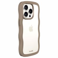 Holdit Wavy Case Apple iPhone 14 Pro - Mocha Brown / Transparent