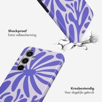 Selencia Vivid Backcover Samsung Galaxy A55 - Modern Bloom Sapphire Blue