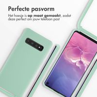 imoshion Siliconen hoesje met koord Samsung Galaxy S10 - Mintgroen