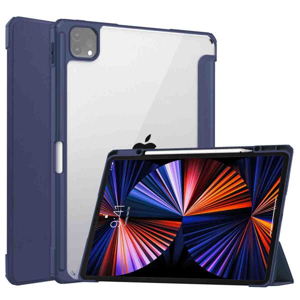 imoshion Trifold Hardcase Bookcase iPad Pro 12.9 (2018/2020/2021/2022) - Donkerblauw