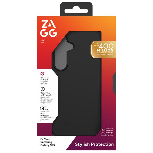 ZAGG Milan Snap Case met MagSafe Samsung Galaxy S25 - Black