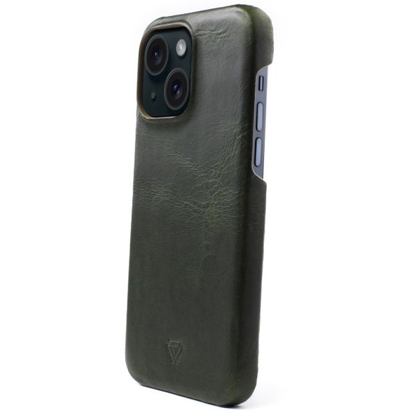 Wachikopa Full Wrap Backcover iPhone 15 - Dark Green