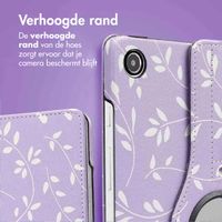 imoshion 360° Draaibare Design Bookcase Samsung Galaxy Tab A9 Plus - Lavender Flowers