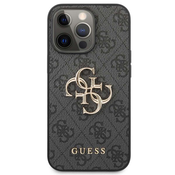 Guess 4G Metal Logo Backcover Apple iPhone 13 Pro Max - Grijs