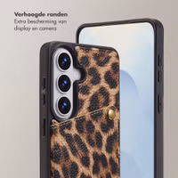 Selencia Nova Telefoonhoes met Koord en Pashouder Samsung Galaxy S26 - Leopard