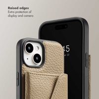 Selencia Sera Phone Case with Cord and Envelope Card Holder Apple iPhone 15 - Taupe