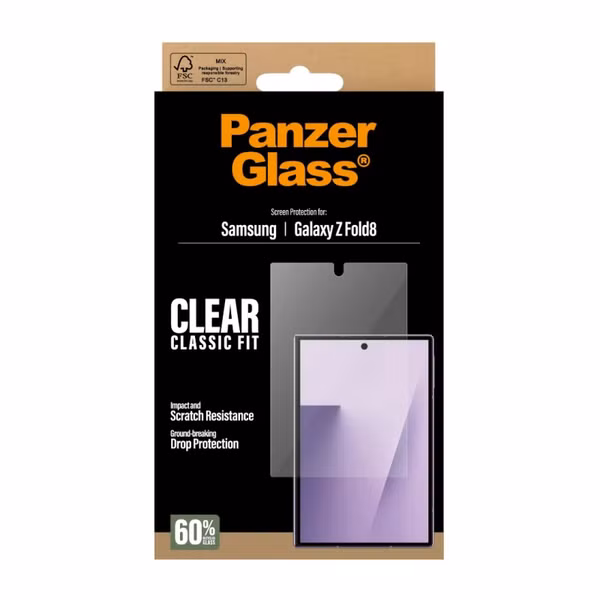 PanzerGlass Ultra-Wide Fit Anti-Bacterial Screenprotector Samsung Galaxy Z Fold 8