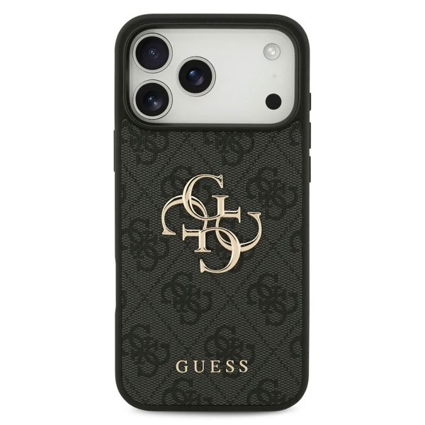 Guess 4G Metal Logo Backcover Apple iPhone 17 Pro Max - Zwart