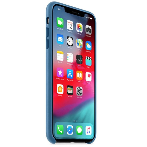 Apple Leather Backcover iPhone Xs Max - Cod Blue