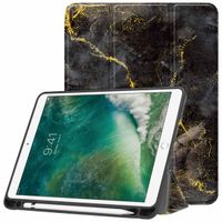 imoshion Design Trifold Bookcase Apple iPad 6 (2018) 9.7 inch / iPad 5 (2017) 9.7 inch / Air 2 (2014)/Air 1 (2013) - Black Marble