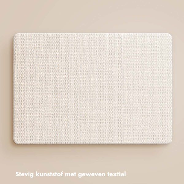 Selencia Geweven Cover MacBook Air 13 inch (2018-2020) - A1932 / A2179 / A2337 - Beige