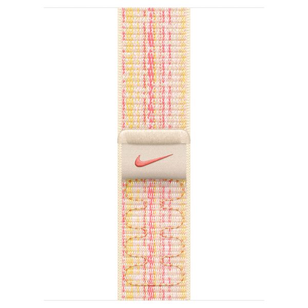 Apple Nike Sport Loop Band Apple Watch Series 1 t/m 9 / SE (38/40/41 mm) | Series 10 / 11 (42 mm) - Starlight & Pink