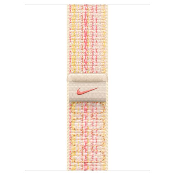 Apple Nike Sport Loop Band Apple Watch Series 1 t/m 9 / SE (38/40/41 mm) | Series 10 (42 mm) - Starlight/Pink