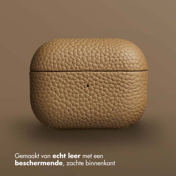 Accezz Echt Leren Case AirPods Pro 2 - Taupe