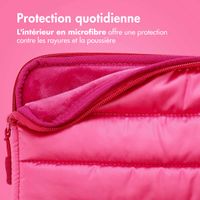 imoshion Puffer Laptop hoes 13-14 inch - Laptopsleeve - Hot Pink