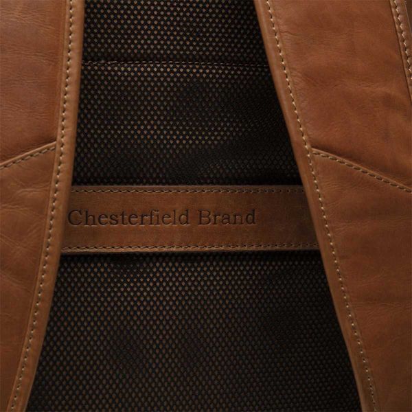 The Chesterfield Brand Liverpool Laptop rugzak 17 inch - Echt leer - Cognac