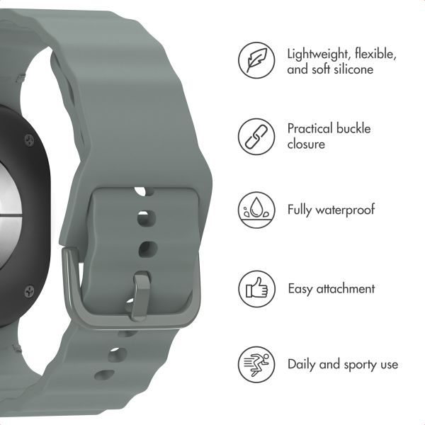 imoshion Wave Silicone Band Samsung Galaxy Watch 9 (40/44mm) / Watch 8 (40/44mm) / Classic (46mm) - Dark Grey