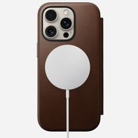 Nomad Modern Leather Folio Bookcase iPhone 16 Pro - Brown