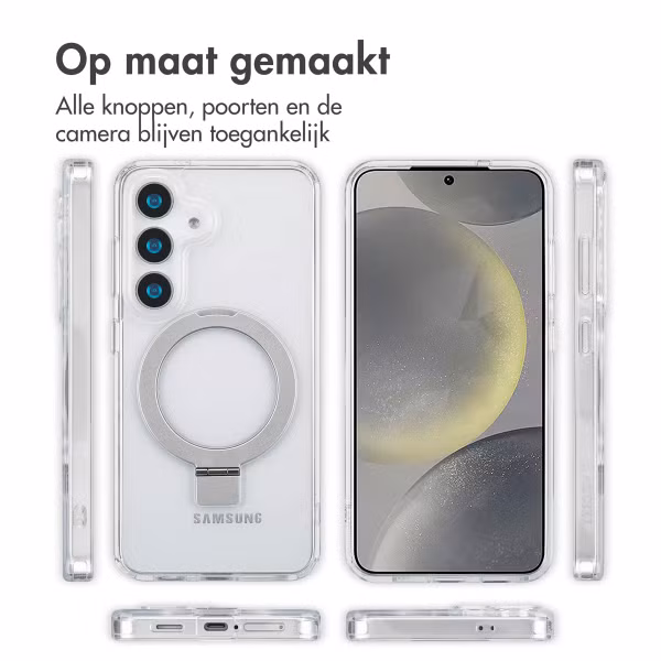 Accezz Ring Stand Backcover met MagSafe Samsung Galaxy S25 - Transparant