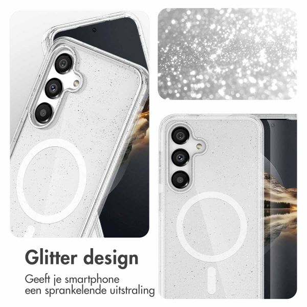 imoshion Sparkle Backcover met MagSafe Samsung Galaxy S25 - Glitter Transparant