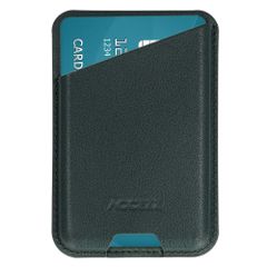 Accezz Magnetic Leather Card Holder - Compatible with Apple Find My - Cedar Green
