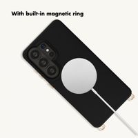 Selencia Rivièra MagSafe Back Cover with detachable hooks Samsung Galaxy S26 Ultra - Velvet Black