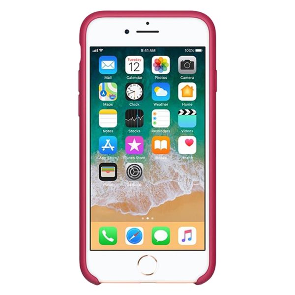Apple Silicone Backcover Apple iPhone SE (2022 / 2020) / 8 / 7 - Rose Red