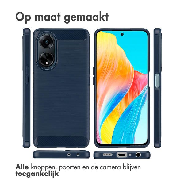 imoshion Brushed Backcover Oppo A98 - Donkerblauw